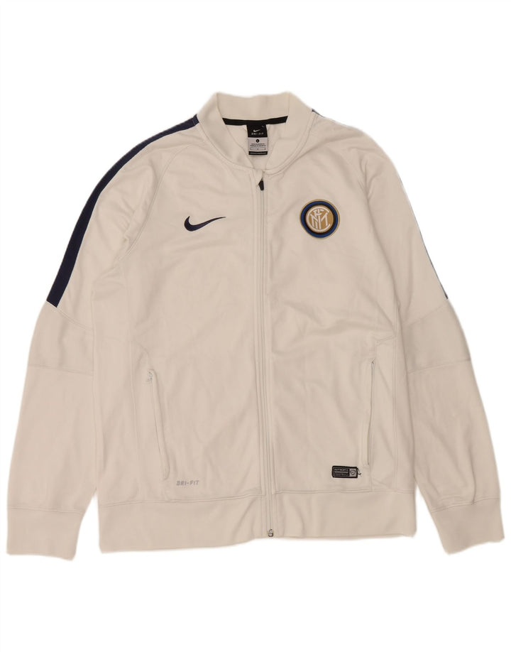 Мужская спортивная куртка Nike Inter Milan, большая белая с цветными блоками