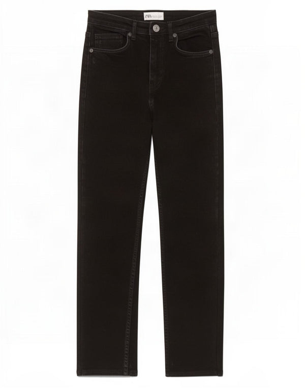 Женские укороченные джинсы Zara Slim EU 36 XS W26 L25, черные
