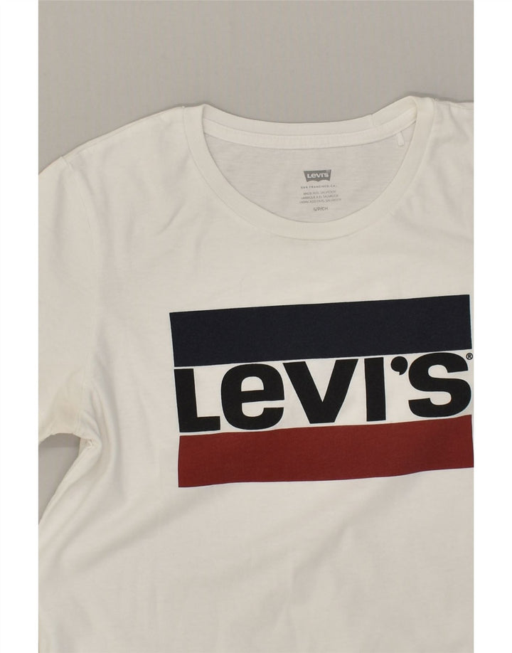 LEVI'S Mens Graphic T-Shirt Top Small White | Vintage Levi's | Thrift | Second-Hand Levi's | Used Clothing | Messina Hembry 