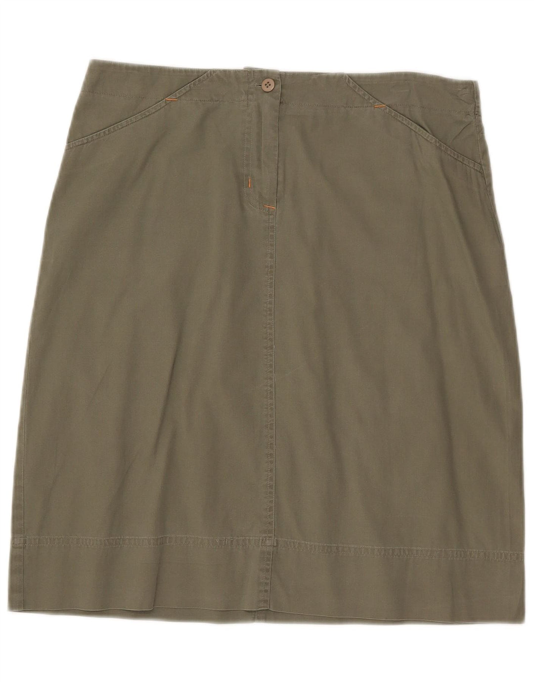 Женская юбка трапеции Awear US 14 XL W33, зеленый хлопок