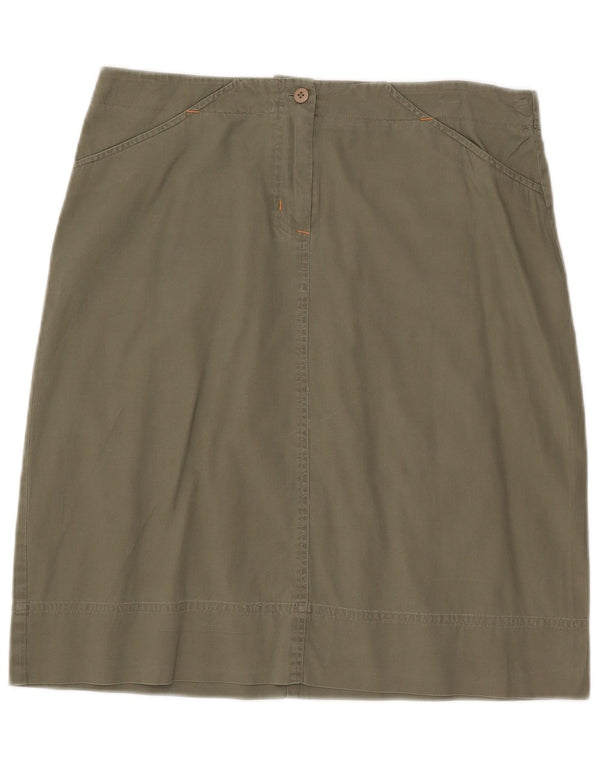 Женская юбка трапеции Awear US 14 XL W33, зеленый хлопок