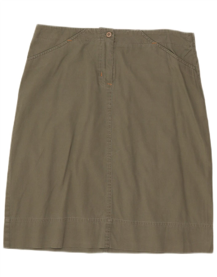 Женская юбка трапеции Awear US 14 XL W33, зеленый хлопок