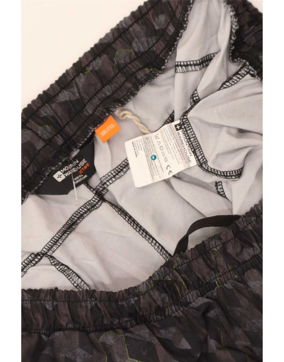 Мужские спортивные шорты Mountain Warehouse 2XL, черный полиэстер с геометрическим рисунком