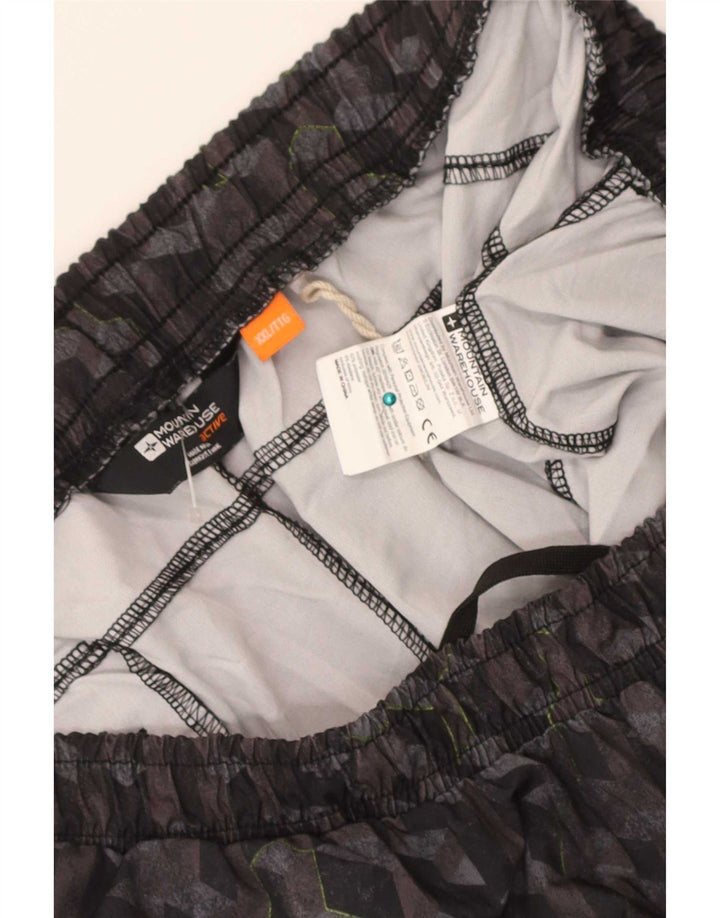 Мужские спортивные шорты Mountain Warehouse 2XL, черный полиэстер с геометрическим рисунком