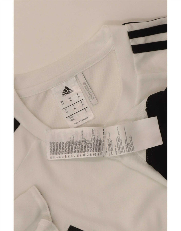 Мужская футболка Adidas Climalite, верх среднего размера, белый полиэстер с цветными блоками