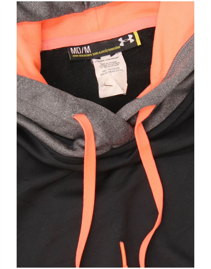Женский джемпер с капюшоном Under Armour UK 14, средний черный, полиэстер с цветными блоками