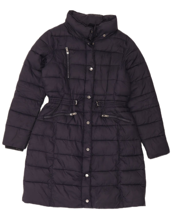 Женское пуховое пальто Monsoon UK 14, средний темно-синий, нейлон
