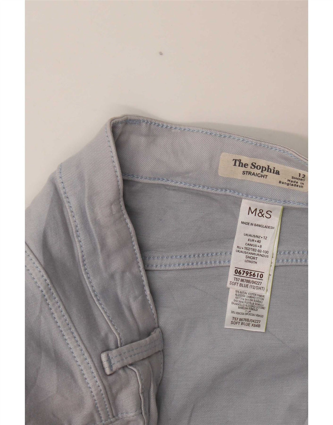 Женские короткие повседневные брюки Marks & Spencer UK 12 Medium W30 L30 Синие