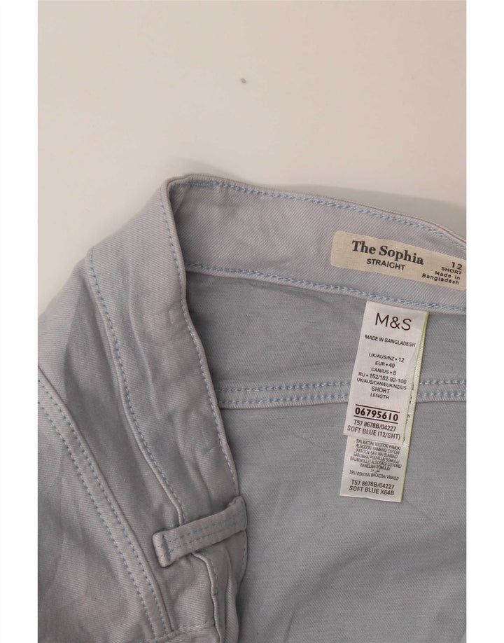 Женские короткие повседневные брюки Marks & Spencer UK 12 Medium W30 L30 Синие