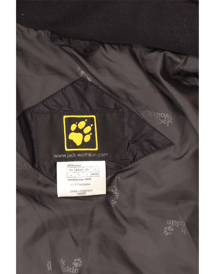 Мужская стеганая куртка Jack Wolfskin UK 40/42, большой черный полиэстер
