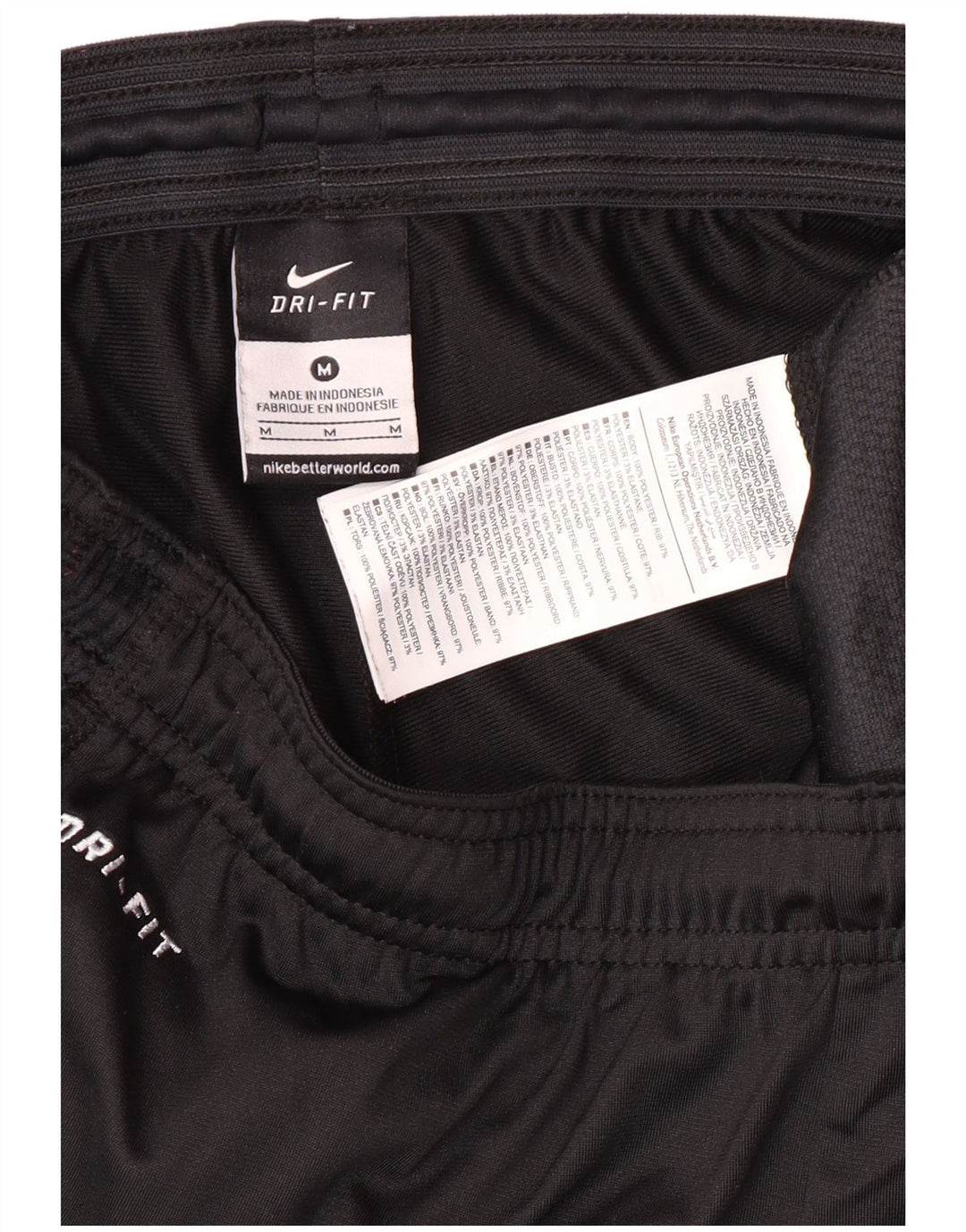 Мужские спортивные шорты-бермуды Nike Dri Fit среднего размера, черный полиэстер