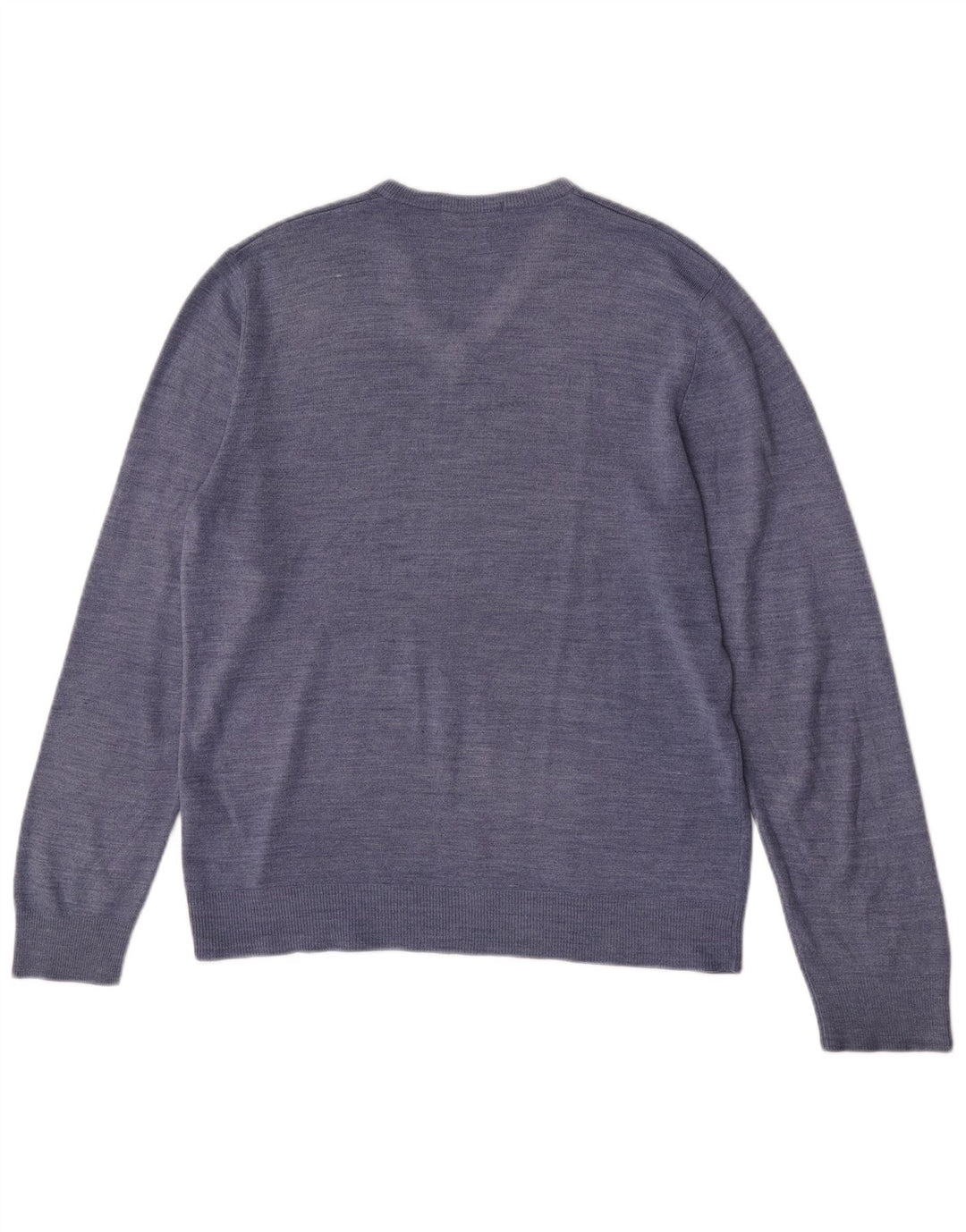 Мужской джемпер с v-образным вырезом Mark & Spencer Blue Harbour, средний синий в крапинку