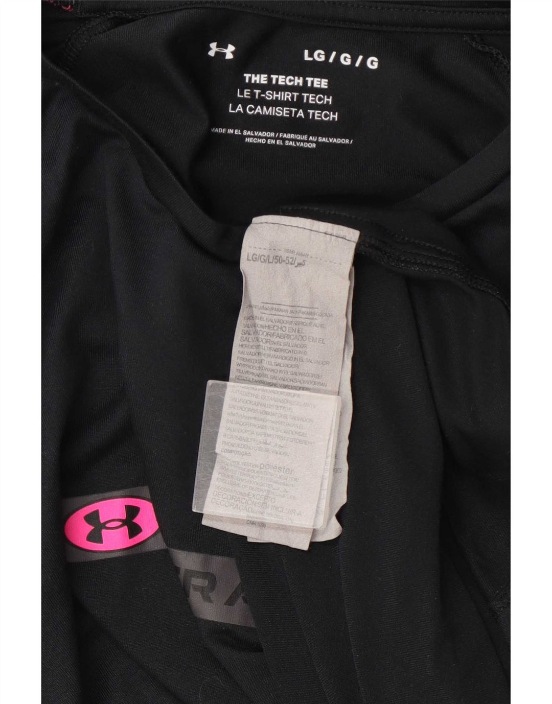 Мужская футболка с рисунком Under Armour, большой черный полиэстер