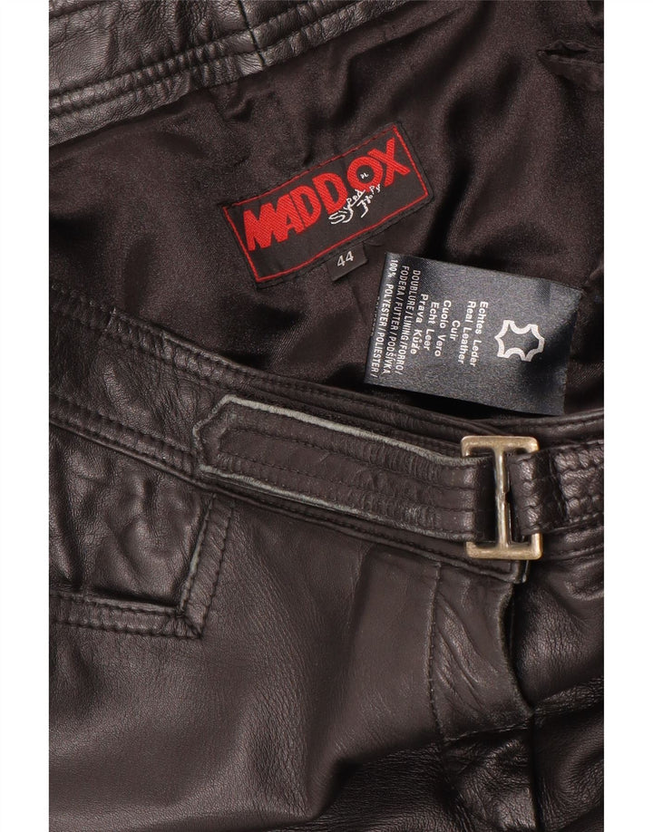 Брюки женские прямые кожаные Maddox IT 44 Medium W32 L32 Черные