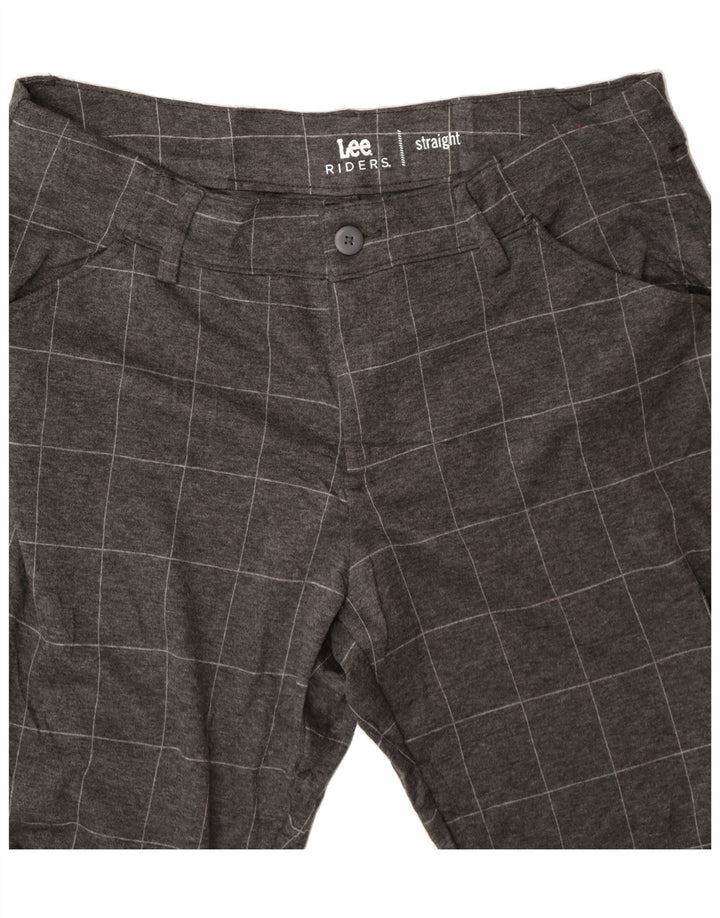 LEE Womens Riders Straight Casual Trousers W36 L30  Grey Check Vintage Lee and Second-Hand Lee from Messina Hembry 
