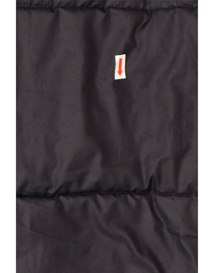 Женская стеганая куртка с капюшоном и графикой NIKE Therma-Fit UK 14, средний черный цвет