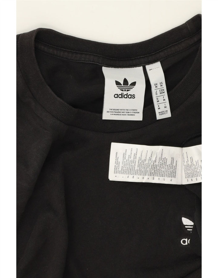 ADIDAS Мужская футболка из хлопка среднего размера, черная