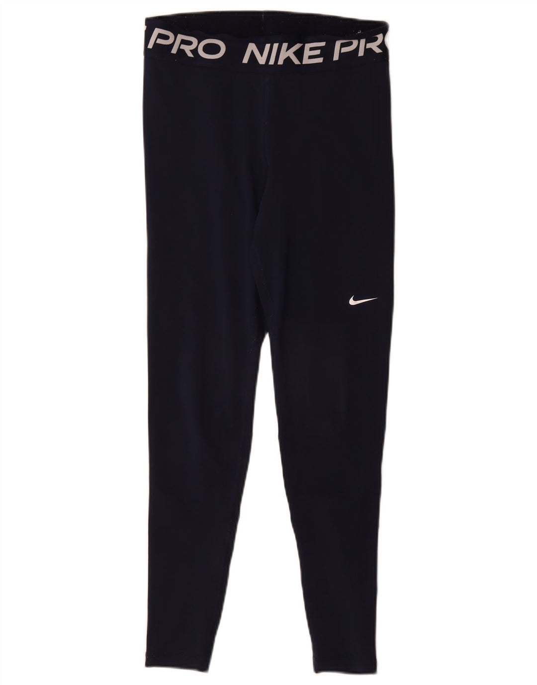 Женские леггинсы с рисунком Nike Dri Fit UK 12, средний темно-синий, полиэстер