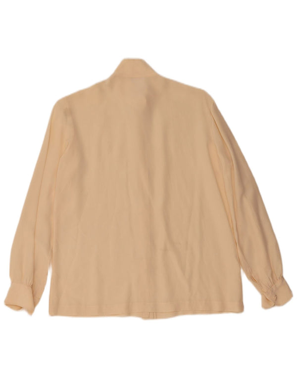 Fiorella Rubino Womens Shirt Blouse IT 46 Large Off White Floral Silk
