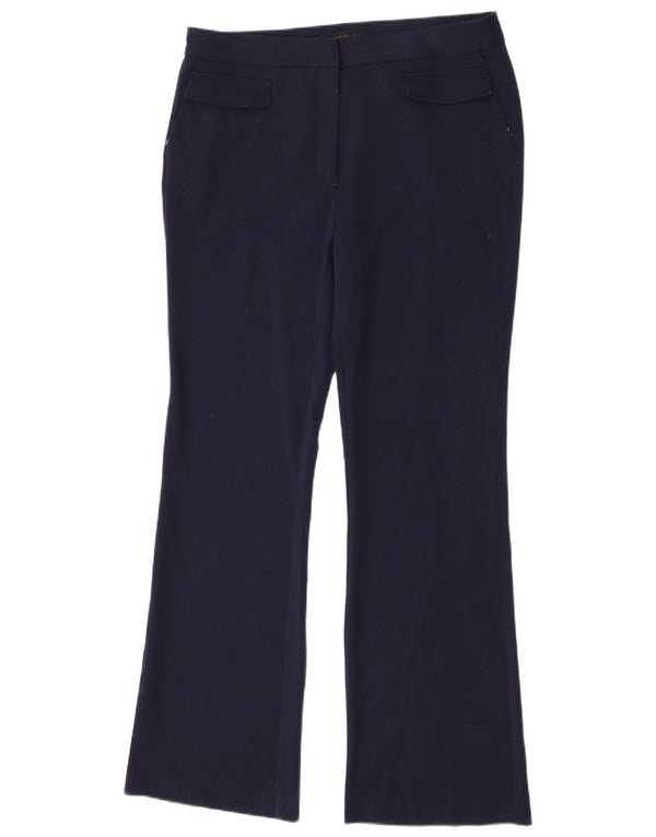 Zara Женские повседневные брюки Bootcut XL W32 L34 Темно-синий полиэстер