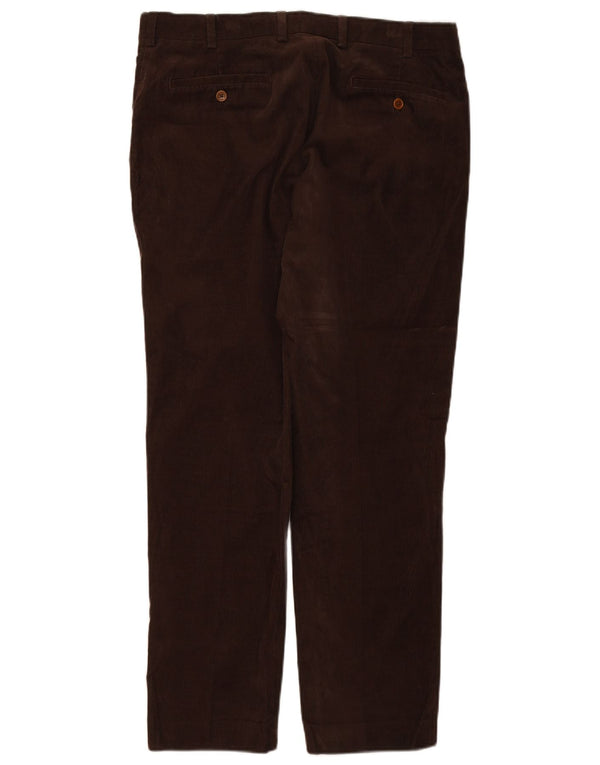 Мужские прямые костюмные брюки BROOKS BROTHERS W35 L30, коричневые, хлопковые