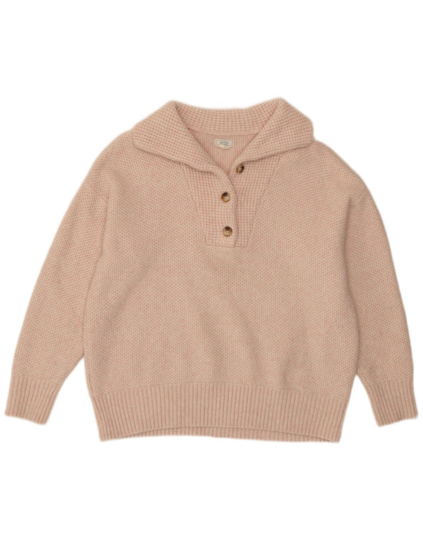 Женский джемпер с воротником поло Fat Face, Великобритания, 18 XL, розовый акрил