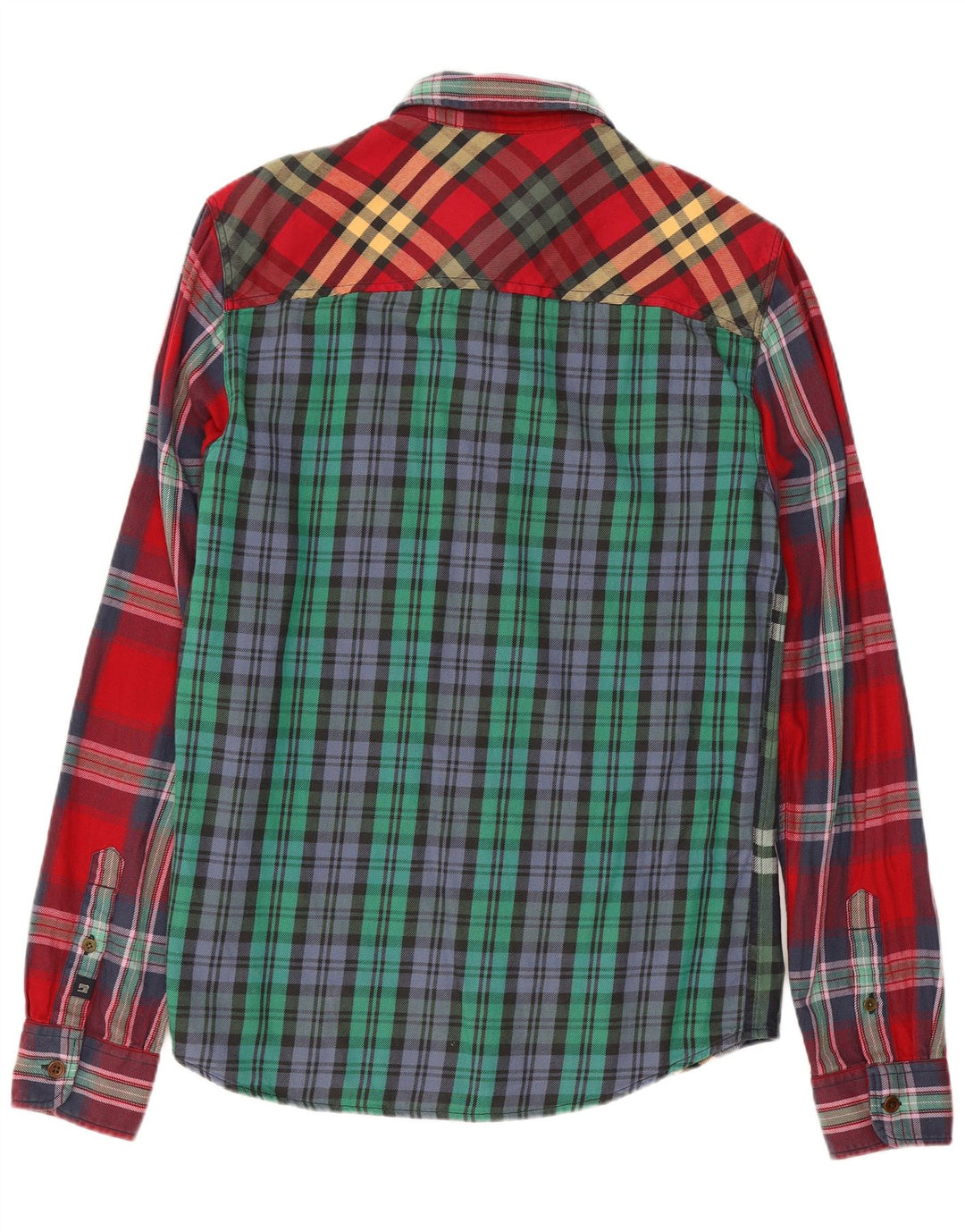 Мужская фланелевая рубашка Scotch & Soda, средний размер, разноцветная клетка, хлопок
