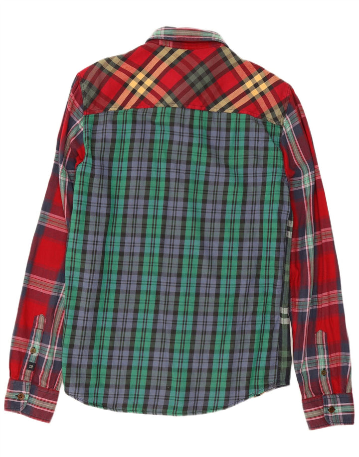 Мужская фланелевая рубашка Scotch & Soda, средний размер, разноцветная клетка, хлопок