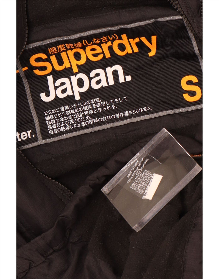 Мужская ветровка с капюшоном Superdry UK 36, маленькая, черный нейлон