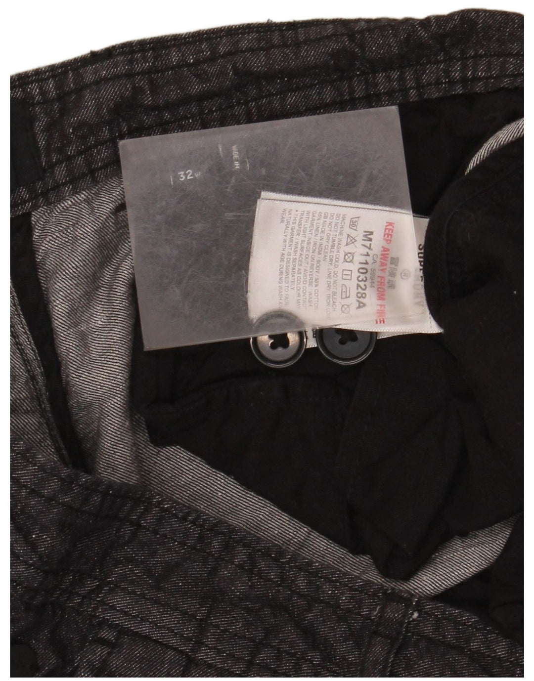 Мужские шорты чинос Superdry W32, хлопок среднего серого цвета