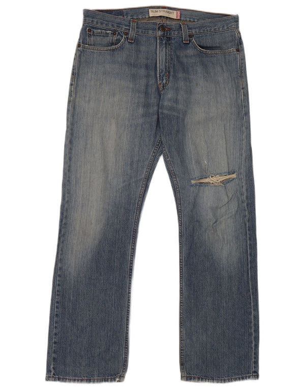 Мужские узкие прямые джинсы Levi's 514 W33 L30 синие, хлопок
