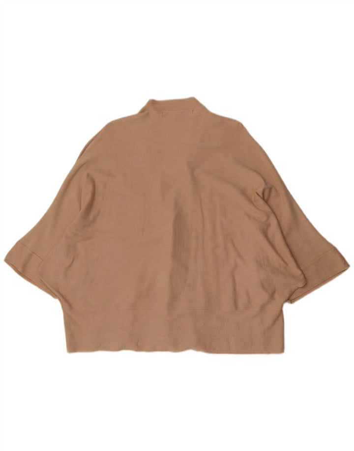 Женский свободный кардиган с открытым кардиганом Zara UK 14, средний бежевый