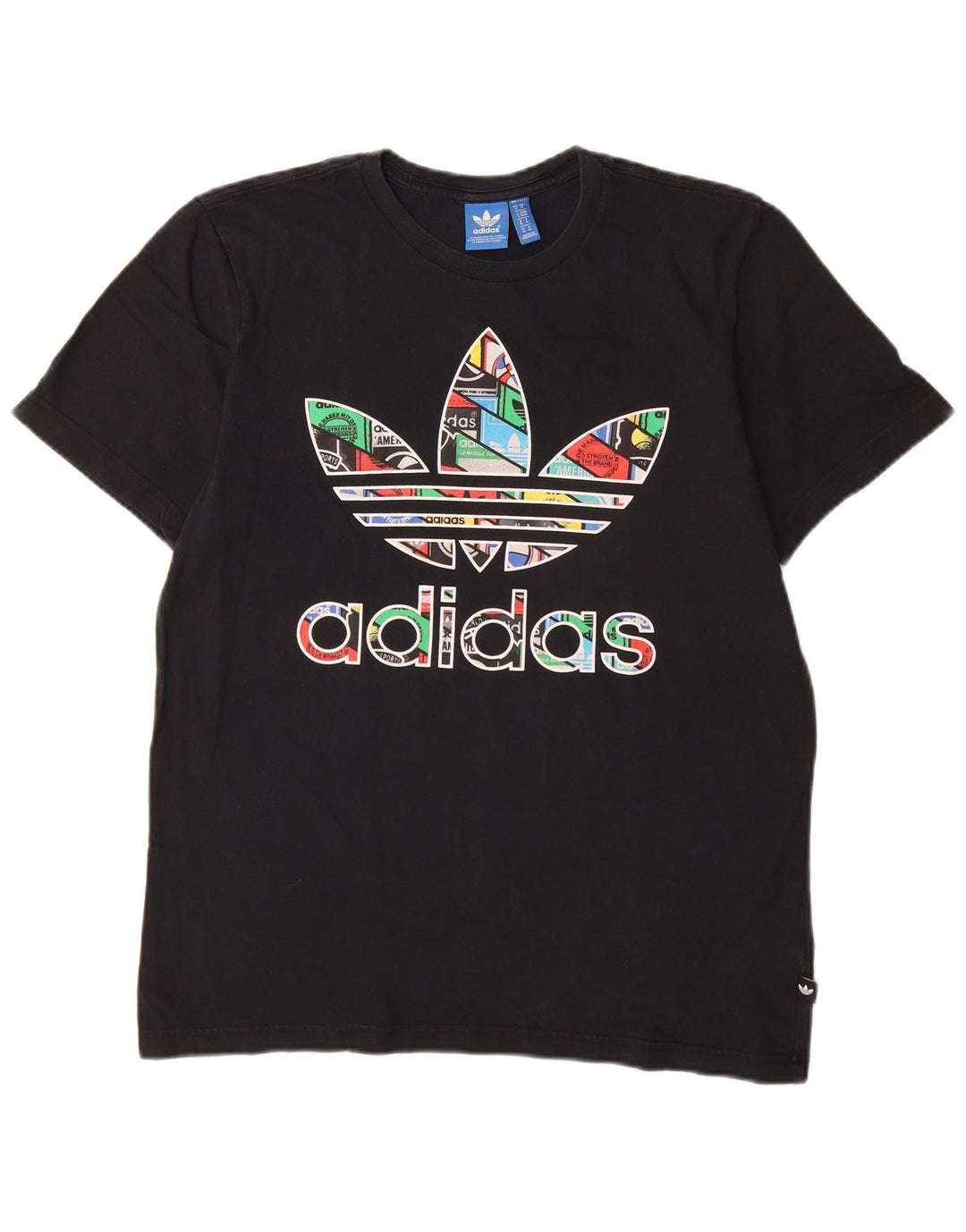 Adidas Мужская футболка с рисунком Топ среднего размера, черный хлопок