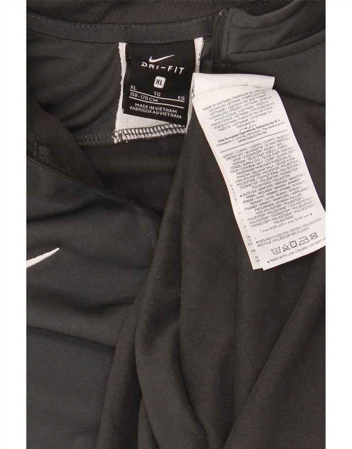 Пуловер с воротником на молнии NIKE для мальчиков, спортивный костюм, топ 13–14 лет, размер XL, серый