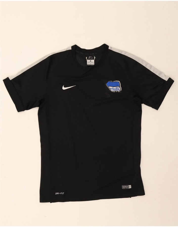 Мужская футболка Nike Dri Fit с графическим принтом, средний черный полиэстер с цветными блоками