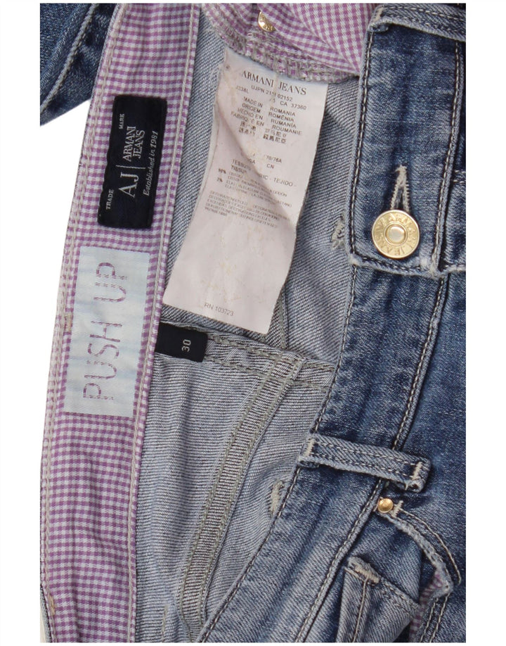 Женские джинсы скинни ARMANI W30 L30 Синие, хлопок