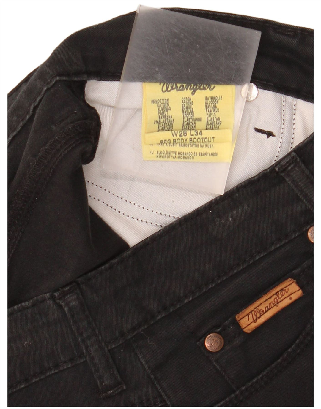 Женские джинсы WRANGLER Bootcut W28 L30, черный хлопок