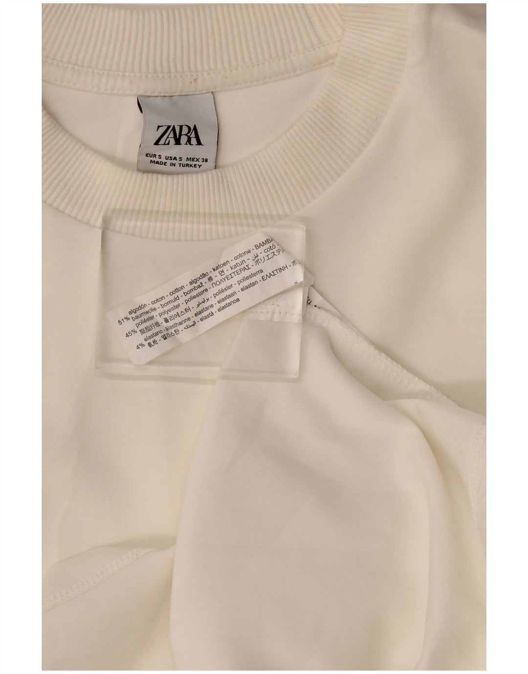 Мужской свитер свободного кроя Zara, маленький белый хлопковый джемпер