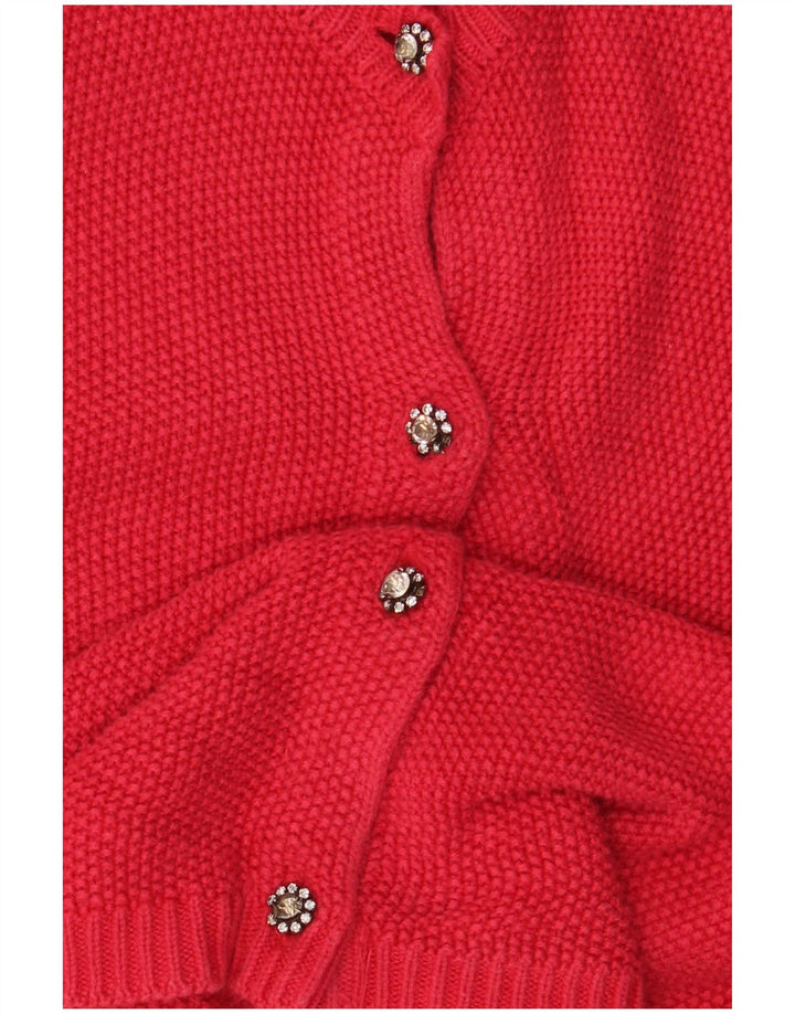 Женский кардиган Zara UK 10, маленький красный вискоза