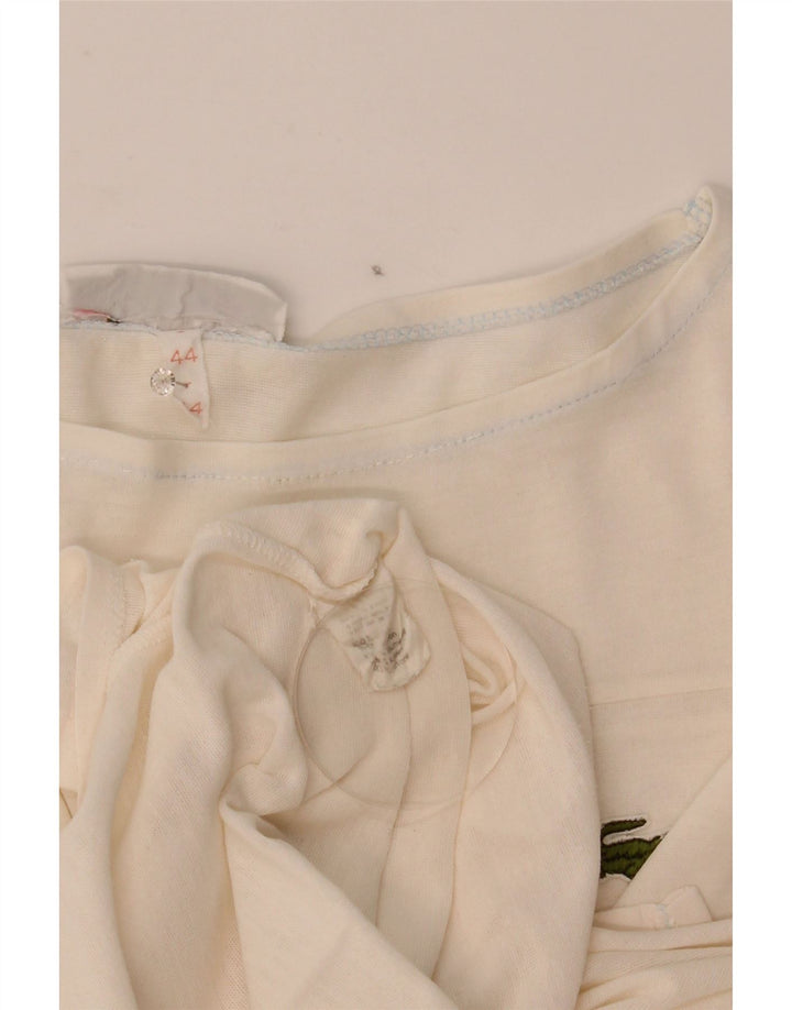 Женская футболка Lacoste, размер 44, большой белый хлопок