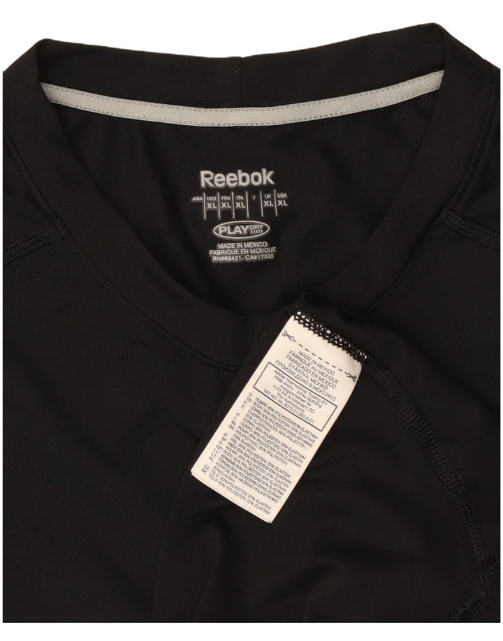 Мужская футболка Reebok XL, черный полиэстер