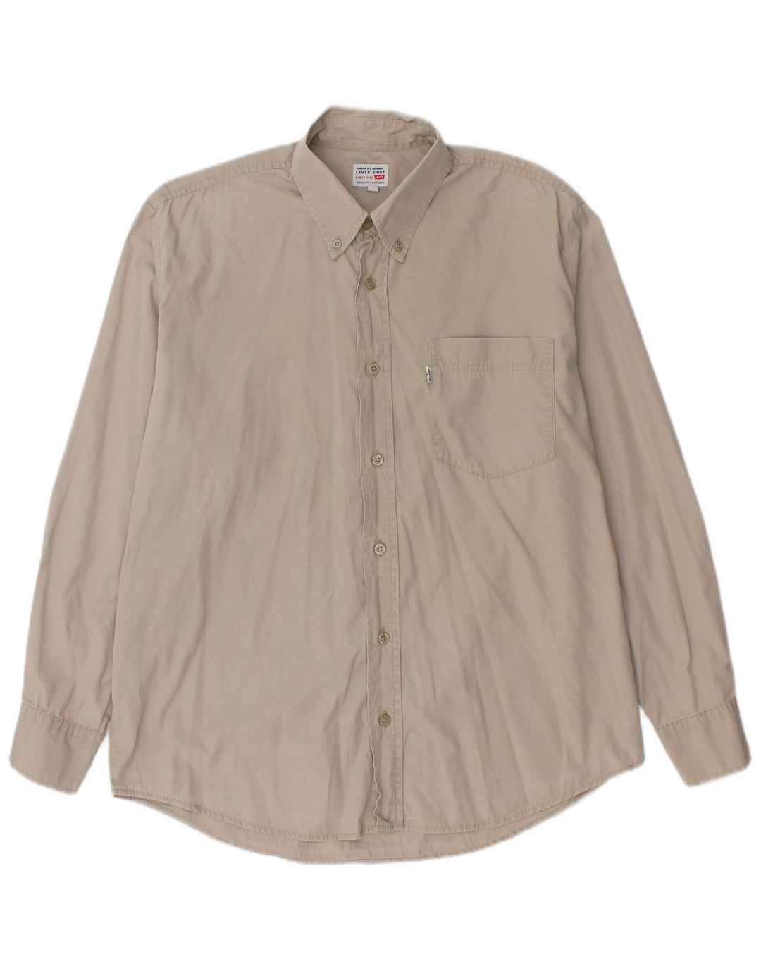 Мужская рубашка Levi's из хлопка среднего серого цвета