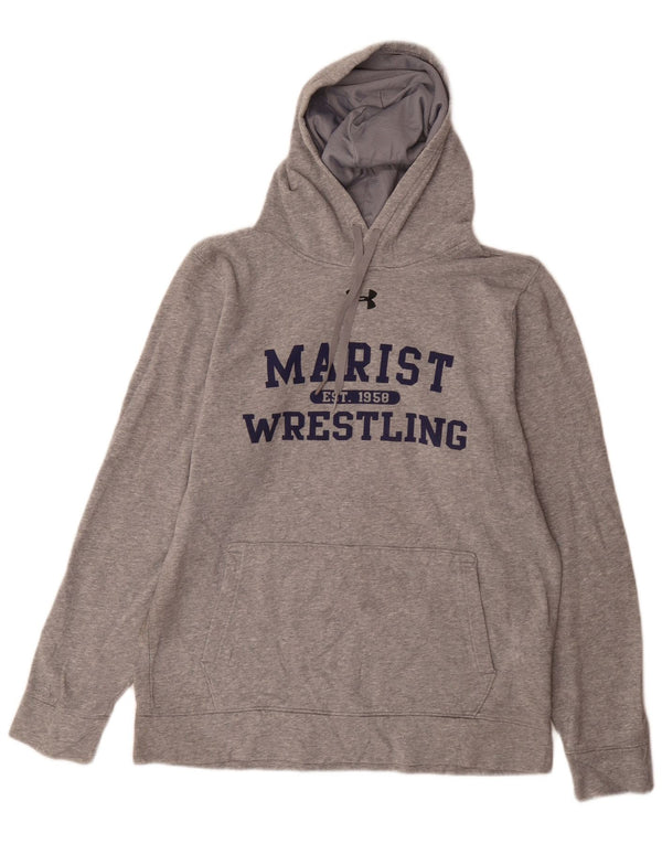 Мужской джемпер с капюшоном с рисунком Marist Wrestling Under Armour, средний серый