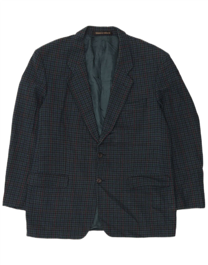 Мужской пиджак Marks & Spencer St. Michael, Великобритания 44 XL, зеленый с узором "гусиные лапки"