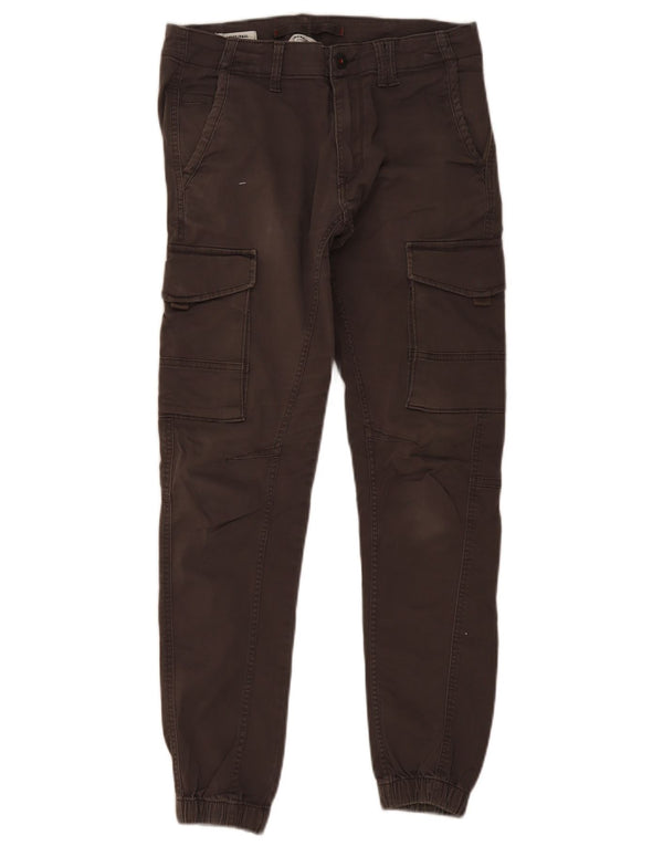 Мужские брюки-карго Jack & Jones Paul зауженные W29 L32 серые хлопковые