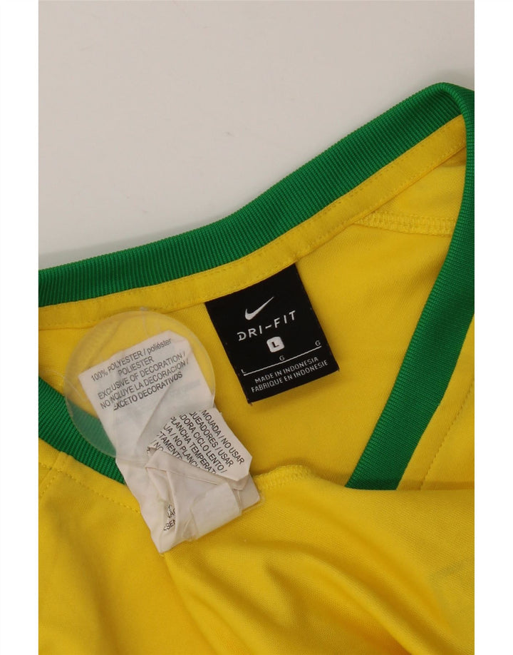 Мужская футболка Nike Brasil, большой желтый полиэстер