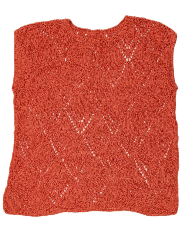 ВИНТАЖНАЯ женская майка-майка UK 16, большой коричневый цвет Argyle/Diamond