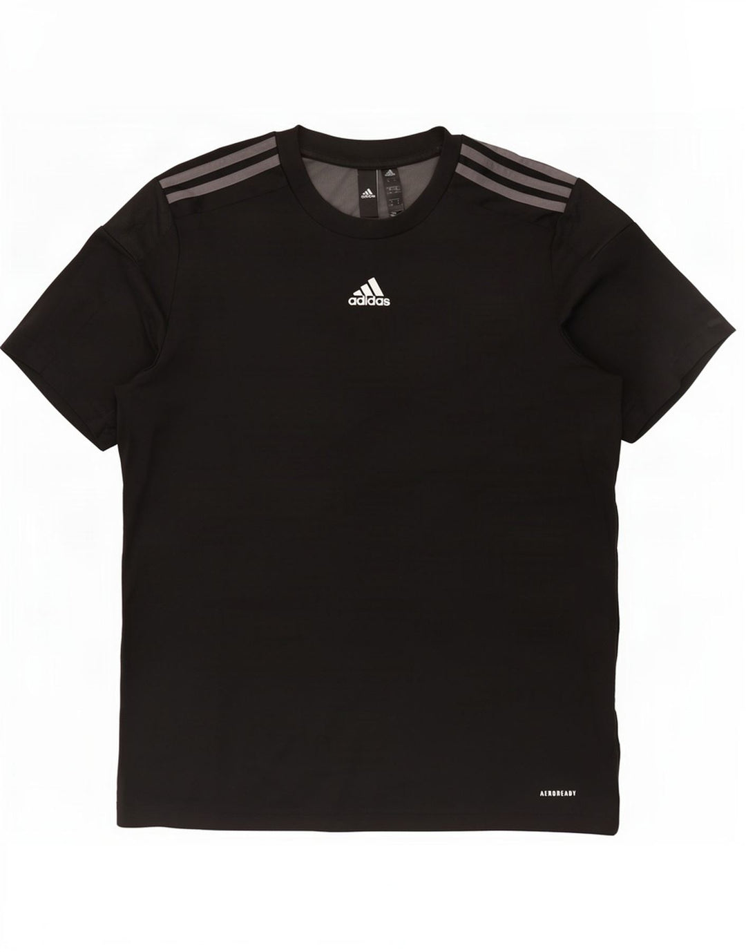 Мужская футболка Adidas Aeroready, верх среднего размера, черный полиэстер с цветными блоками