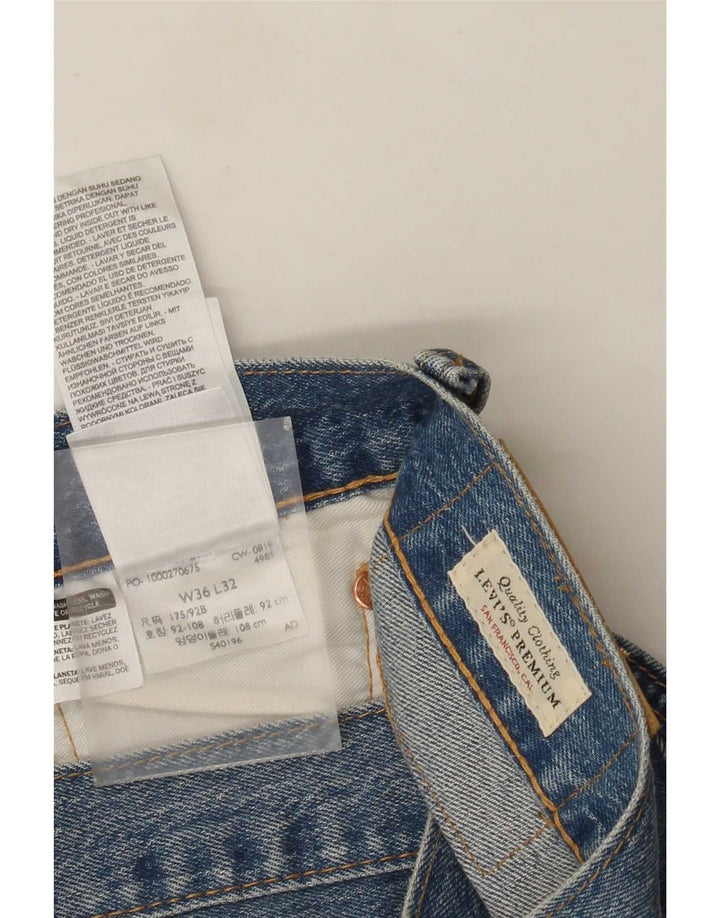 Мужские прямые джинсы Levi's 501 W36 L32 синие, хлопок