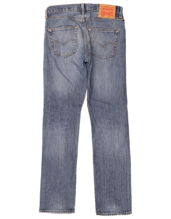 Мужские прямые джинсы Levi's 501 W28 L30 синие, хлопок